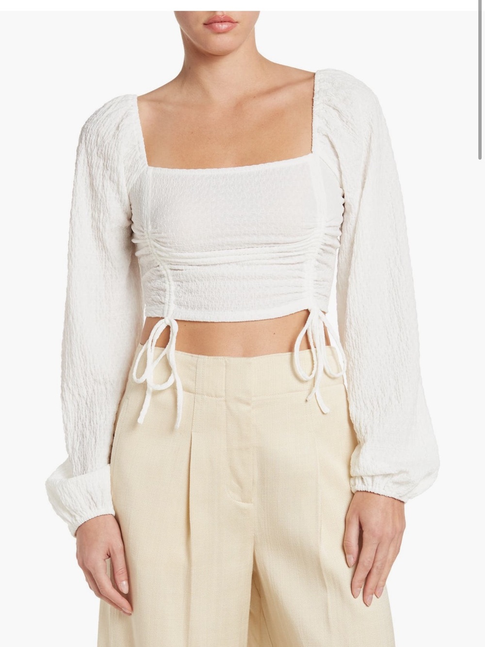 Sophie Rue
LS RUCHED FRONT TOP